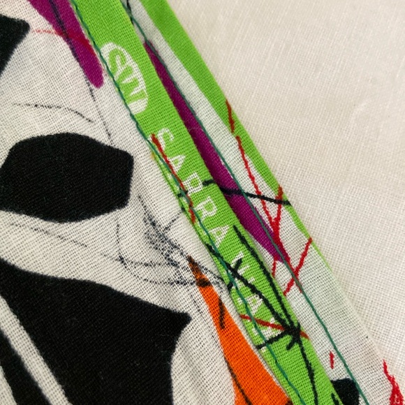 Sara Wax a line dress lime orange magenta L Handmade - Picture 5 of 16